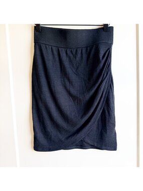 Gap Womens Black Drape Mini Skirt XS Polyester/Rayon Blend